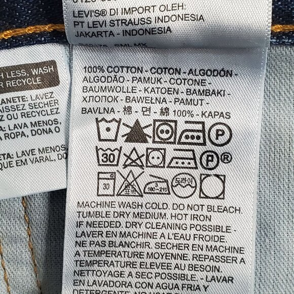 Levis 505 Mens Size W40 L32 Jeans Denim 100% Cotton Straight Leg Pockets Blue - Picture 5 of 9